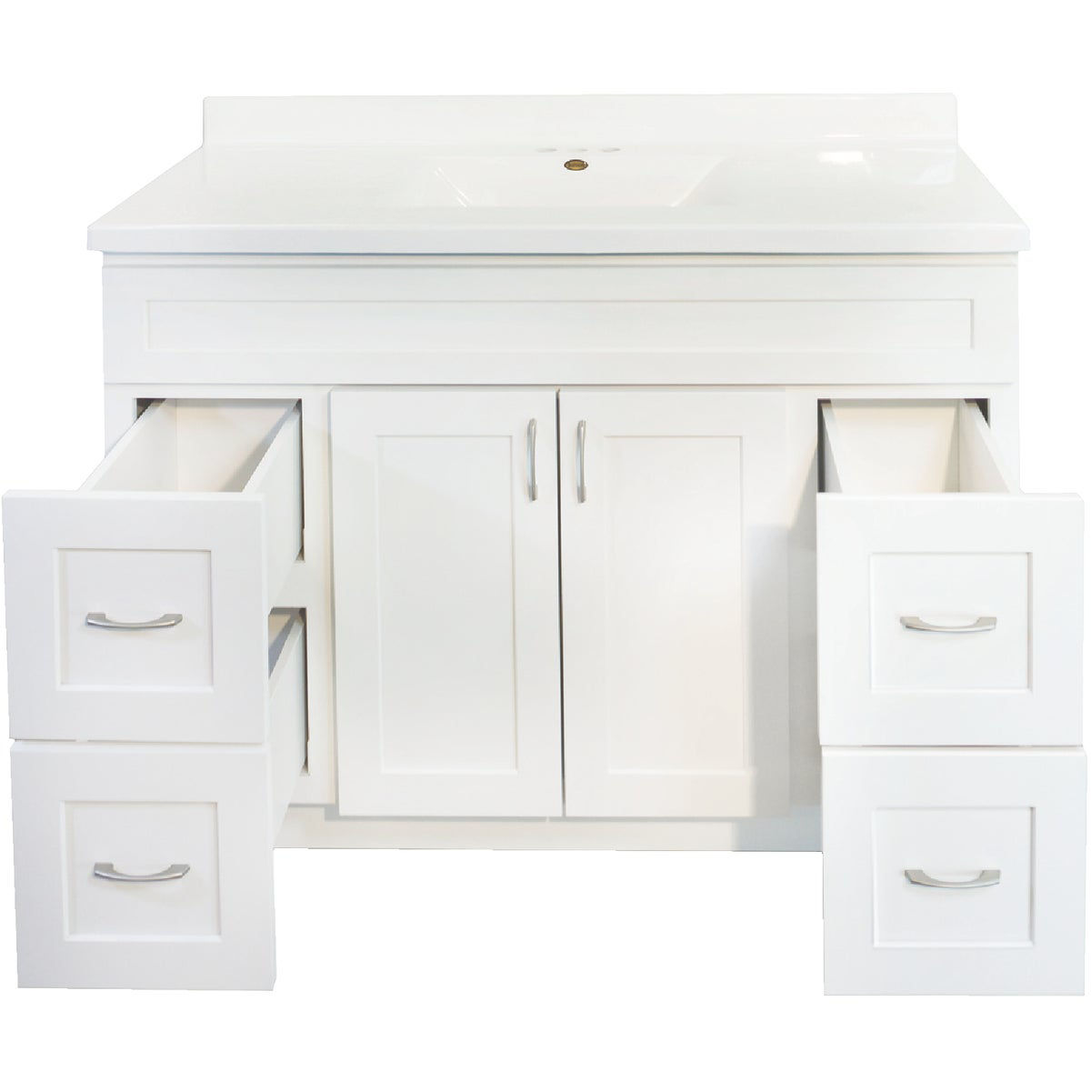 CraftMark Shaker Retreat White 48 In. W x 34 In. H x 21 In. D Vanity