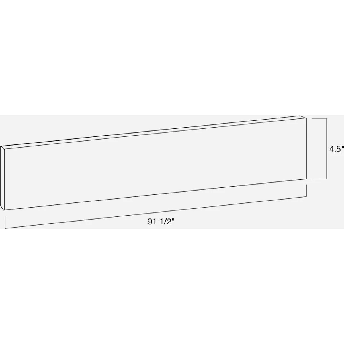 Continental Cabinets 4-1/2 In. H x 91-1/2 In. L White Toe Kick - photo 3