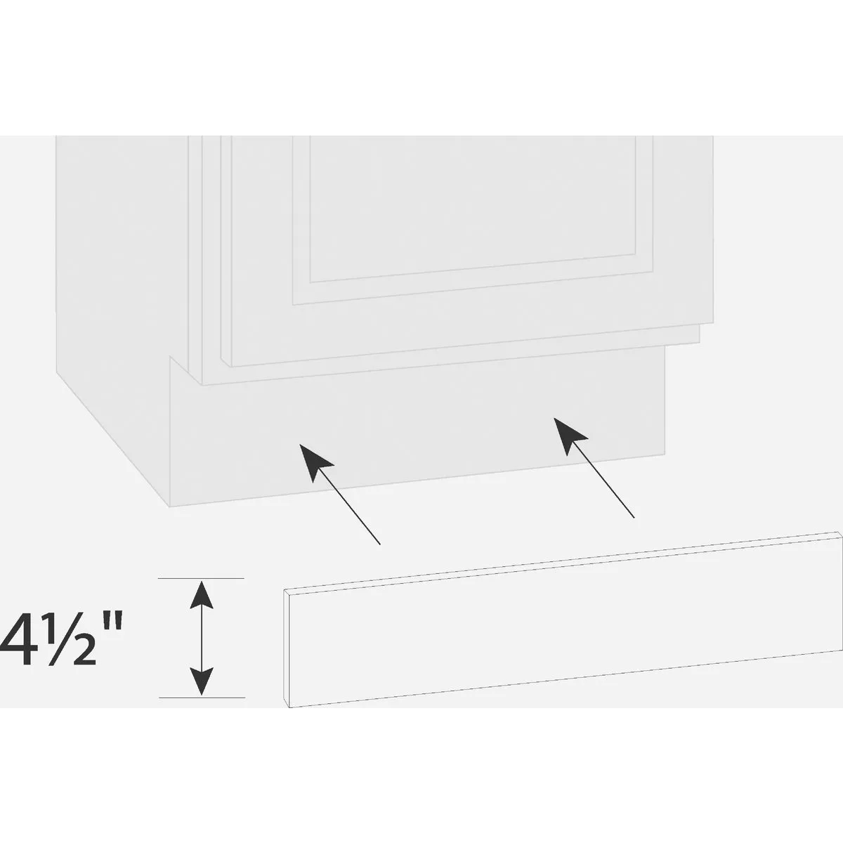 Continental Cabinets 4-1/2 In. H x 91-1/2 In. L White Toe Kick - photo 4