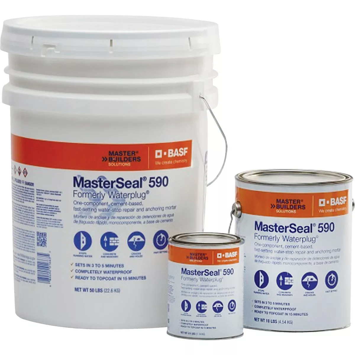 MasterSeal 590 5 Gal. Hydraulic Cement - photo 2