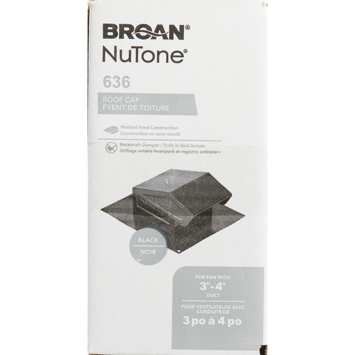Broan-Nutone 3 In. or 4 In. Black Steel Roof Vent Cap | Do it Best