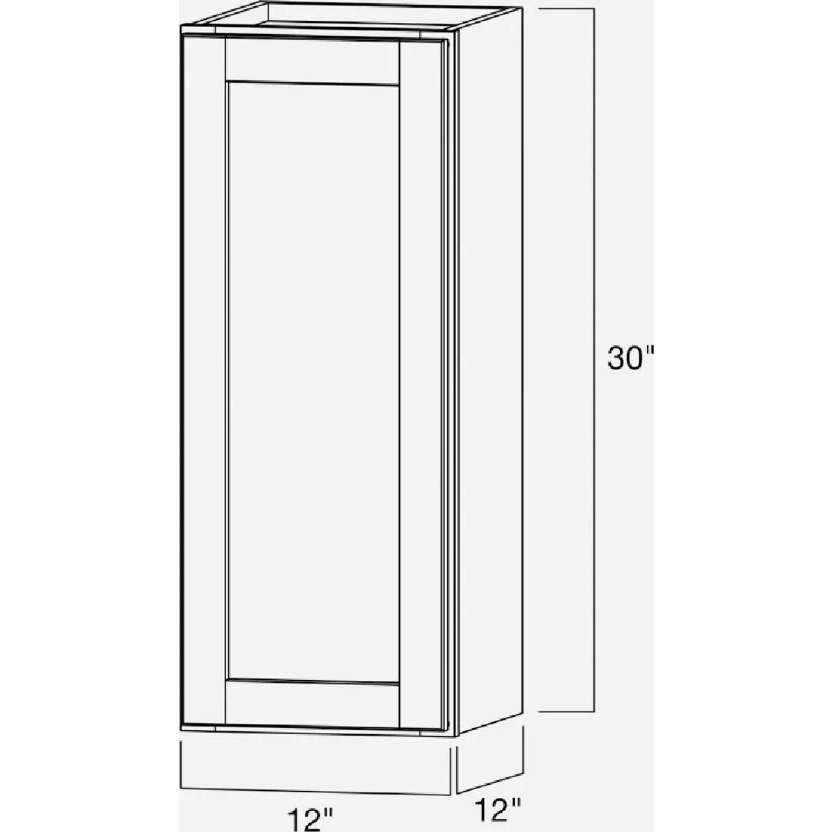 Continental Cabinets Andover Shaker 12 In. W x 12 In. D x 30 In. H White Thermofoil Wall Kitchen Cabinet - photo 4