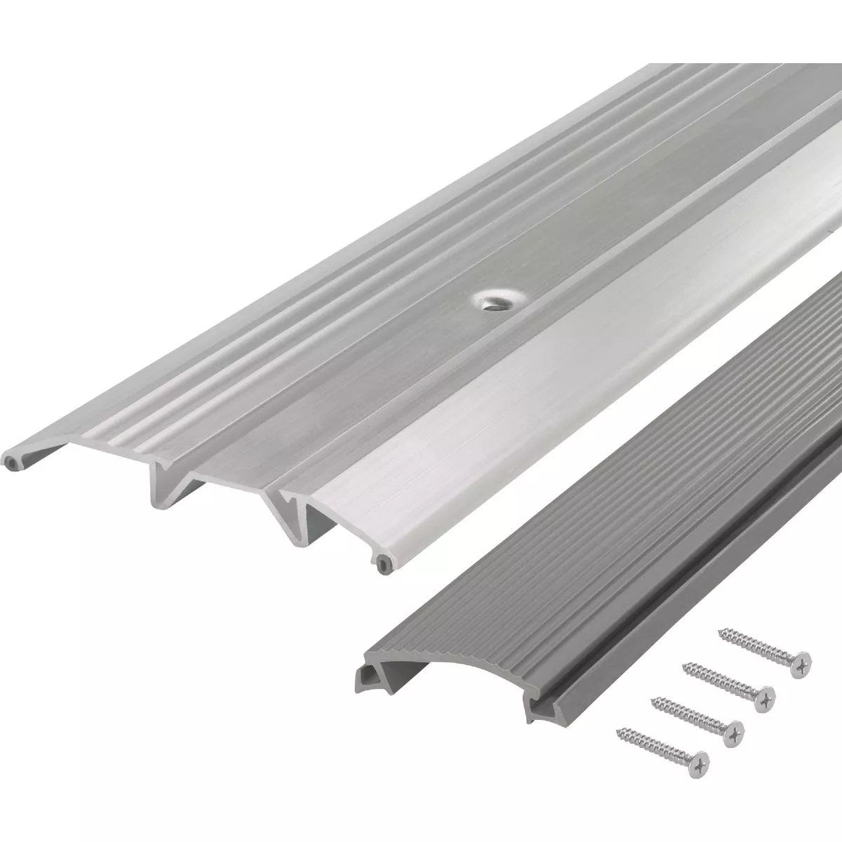 M-D Building Products 3-3/4 In. x 3/4 In. x 32 In. Silver Aluminum and Vinyl Heavy-Duty Low-Profile Threshold - photo 2