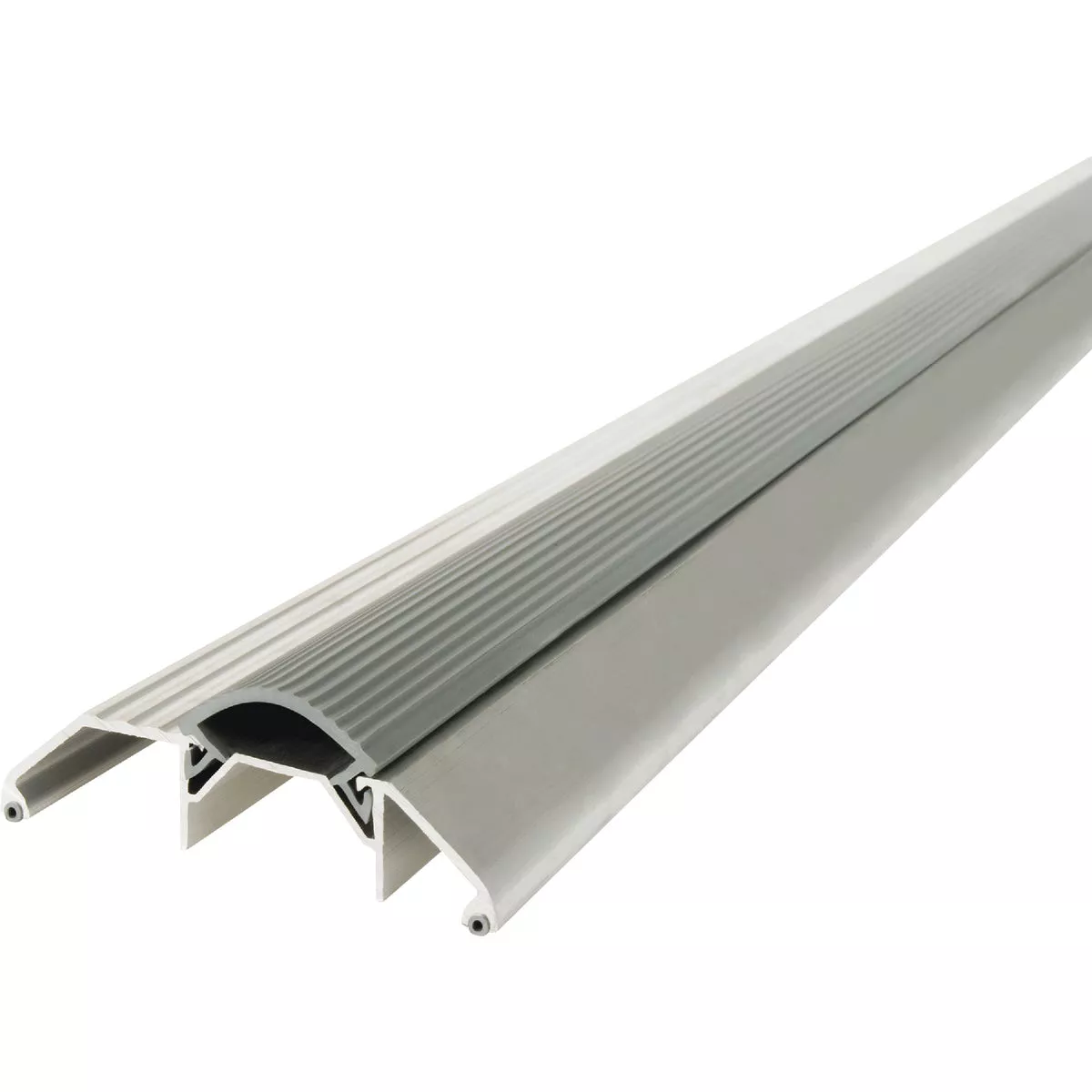 M-D Building Products 3-3/4 In. x 1-1/8 In. x 32 In. Silver Aluminum and Vinyl Heavy-Duty High-Profile Threshold