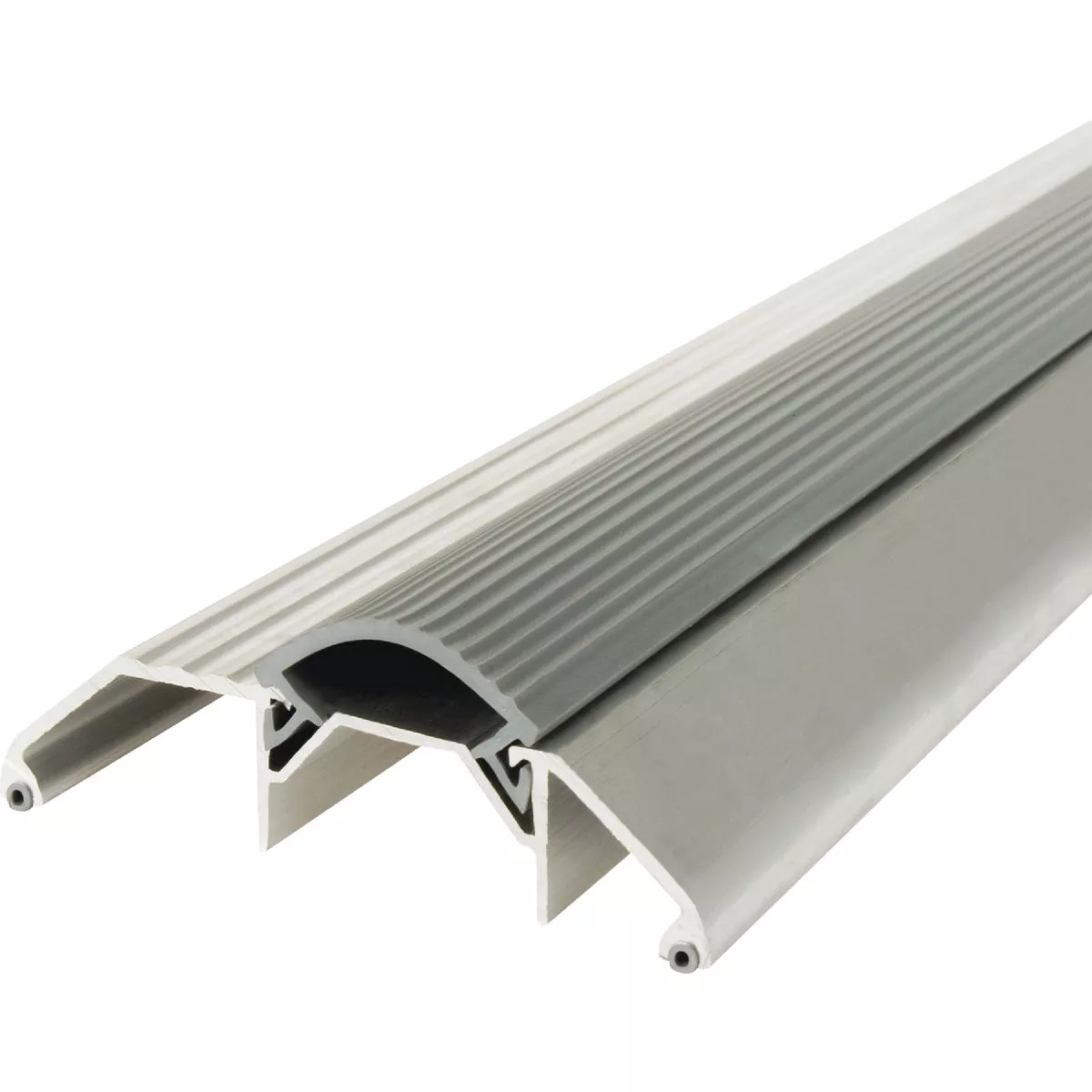 M-D Building Products 3-3/4 In. x 1-1/8 In. x 32 In. Silver Aluminum and Vinyl Heavy-Duty High-Profile Threshold - photo 2