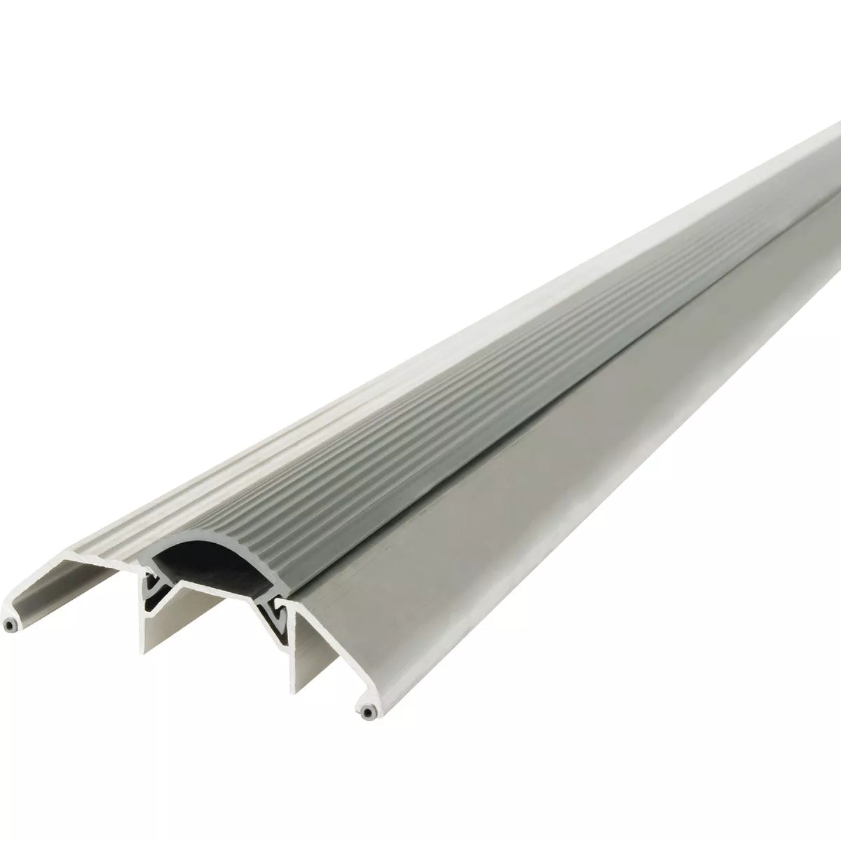 M-D Building Products 3-3/4 In. x 1-1/8 In. x 36 In. Silver Aluminum and Vinyl Heavy-Duty High-Profile Threshold