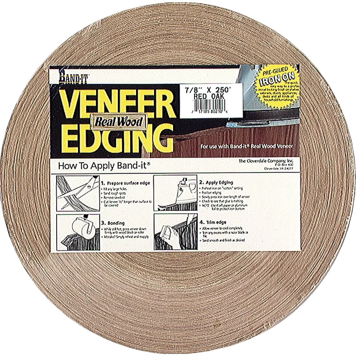 Cloverdale Band-It ProPak 3/4 In. x 250 Ft. Red Oak Wood Veneer Edging