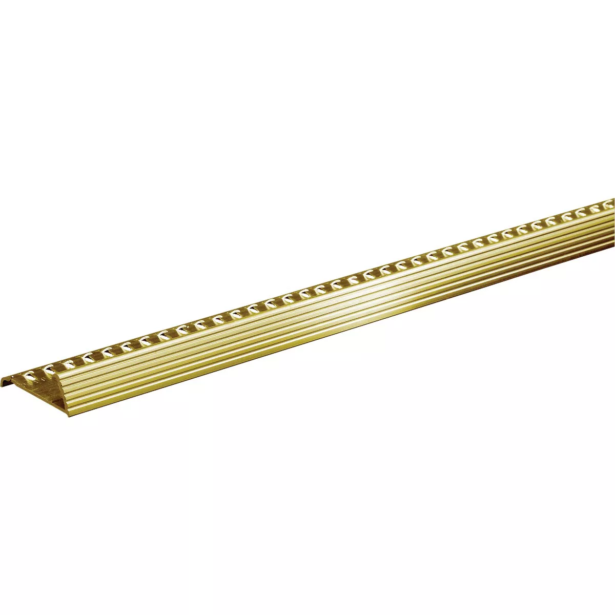 Do it Satin Gold Fluted 1-3/8 In. x 6 Ft. Carpet Clamdown with Teeth - photo 3
