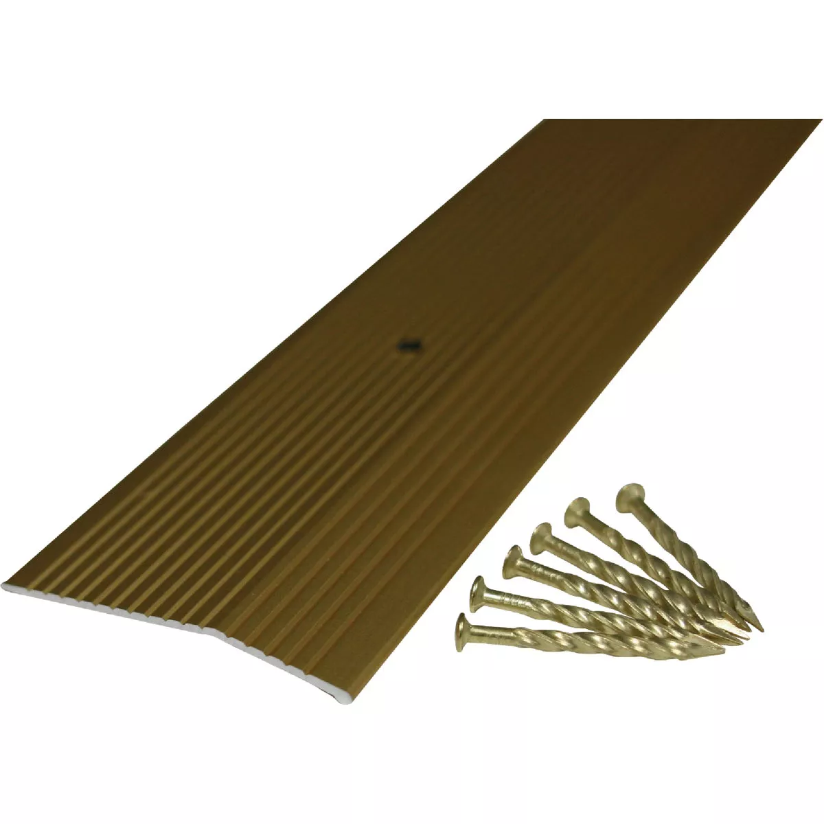 M-D Building Products 2 In. X 36 In. Satin Brass Aluminum Carpet Trim with Screw Nails - photo 3