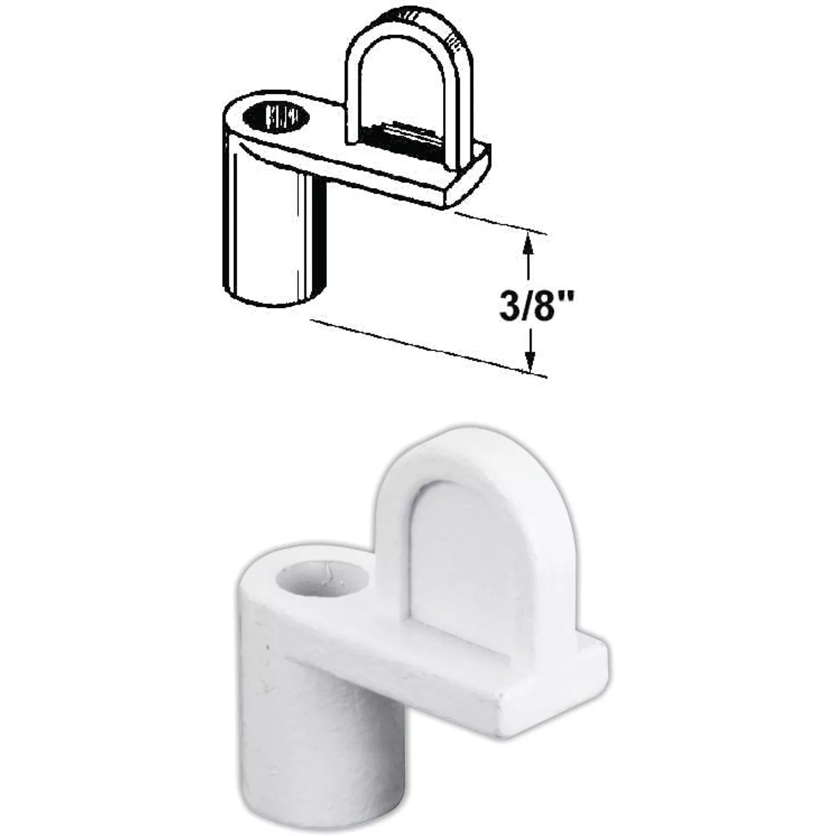 Prime-Line 3/8 In. White Swivel Die-cast Screen Clips With Screws (12 Count)