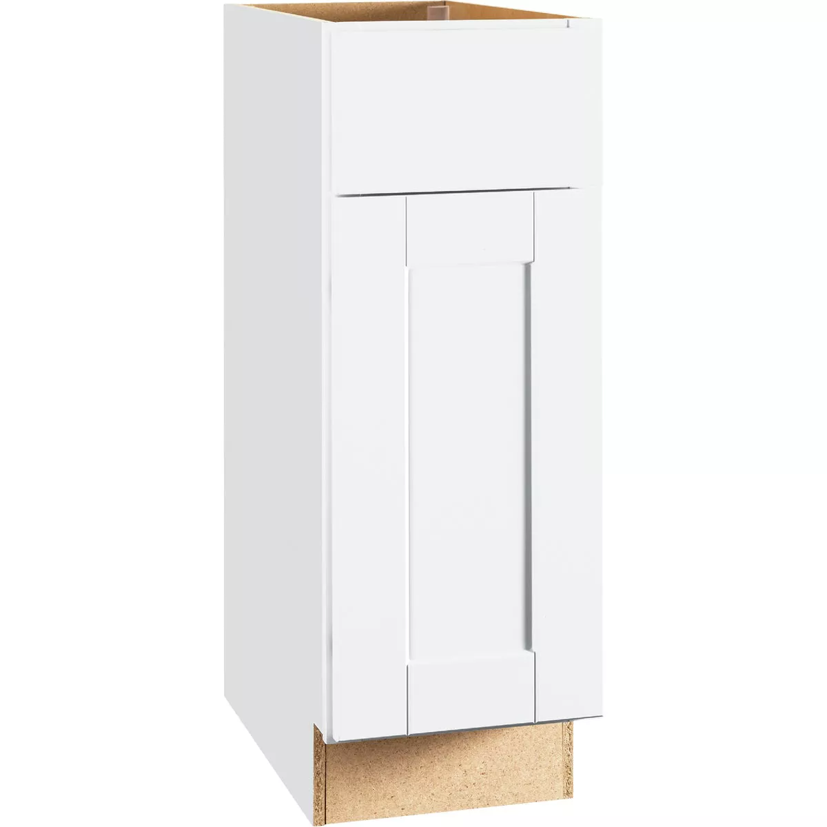 Continental Cabinets Andover Shaker 12 In. W x 24 In. D x 34 In. H White Thermofoil Base Kitchen Cabinet
