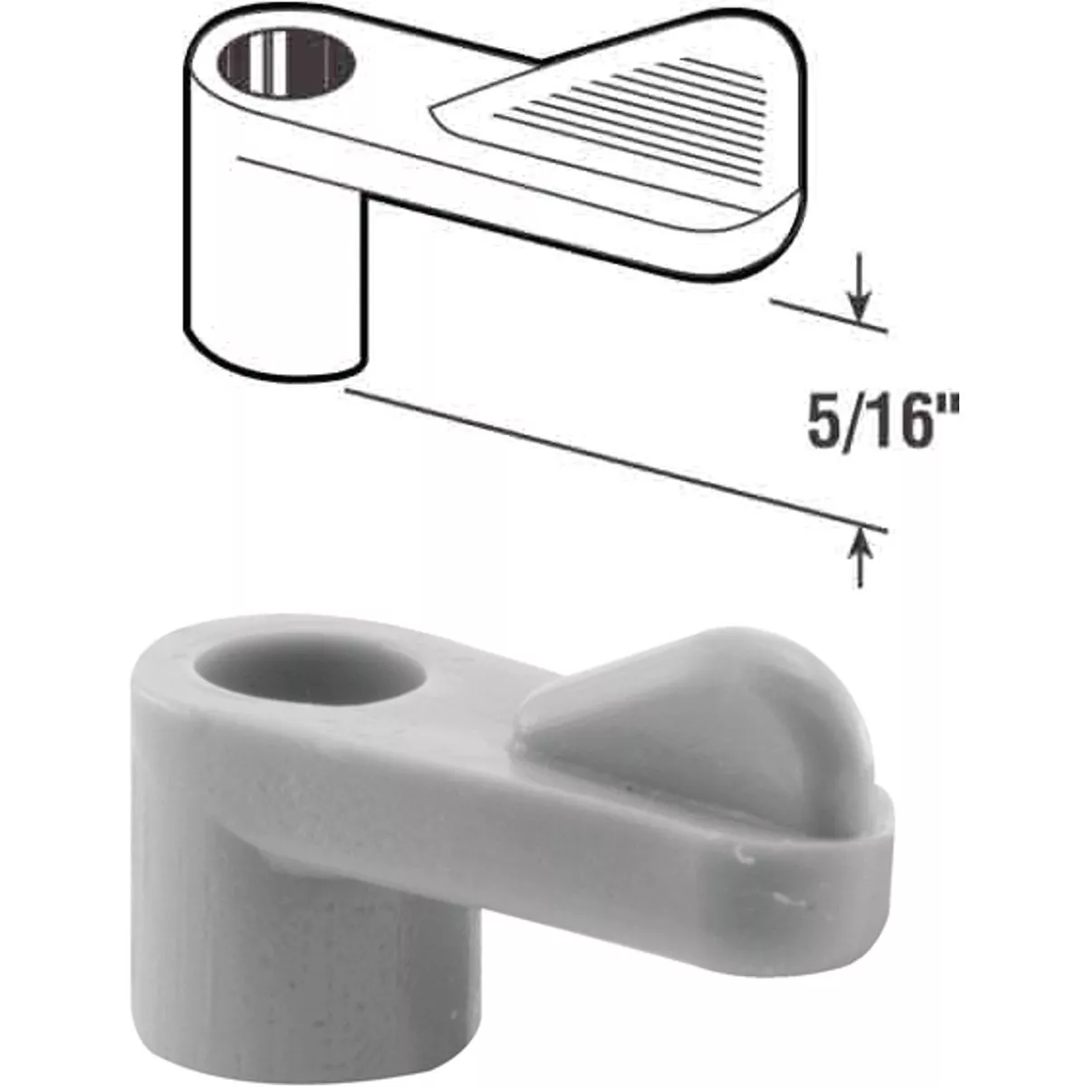 Prime-Line 5/16 In. Gray Swivel Plastic Screen Clips with Screws (12 Count)