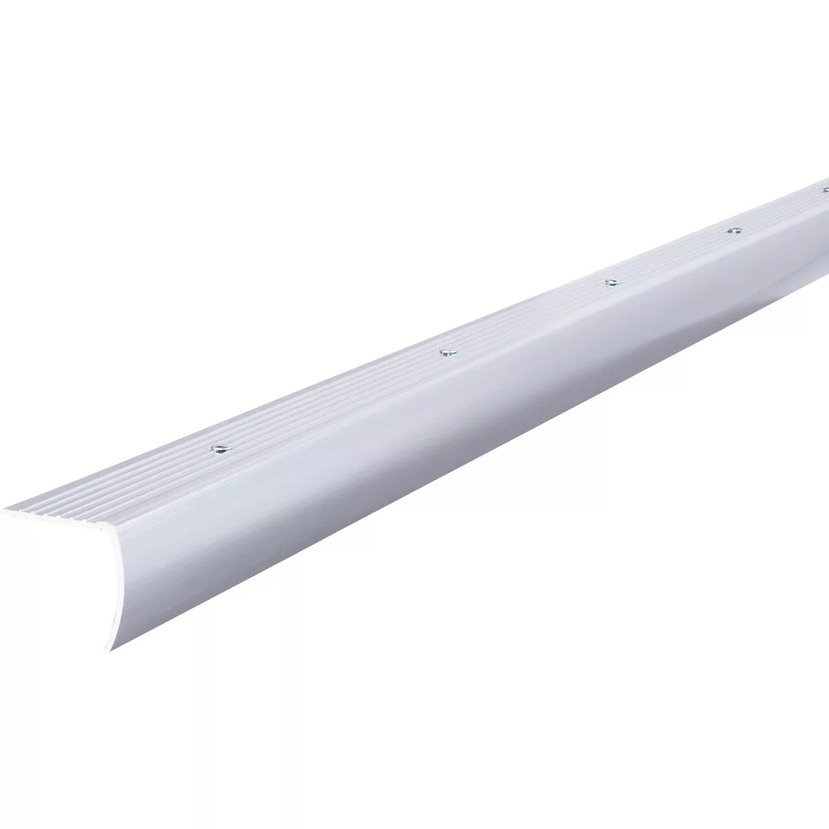 M-D Building Products 1-1/8 In. X 1-1/8 In. X 72 In. Polished Aluminum Stair Edging with Screw Nails - photo 2