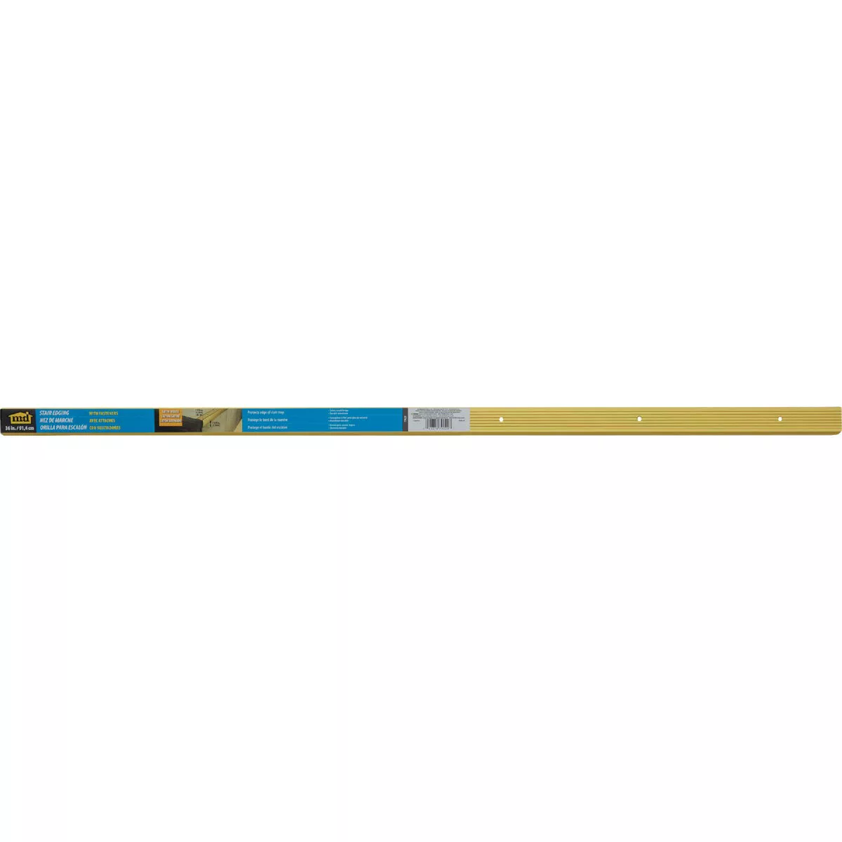 M-D Building Products 1-1/8 In. X 1-1/8 In. X 36 In. Satin Brass Aluminum Stair Edging w/ Screw Nails