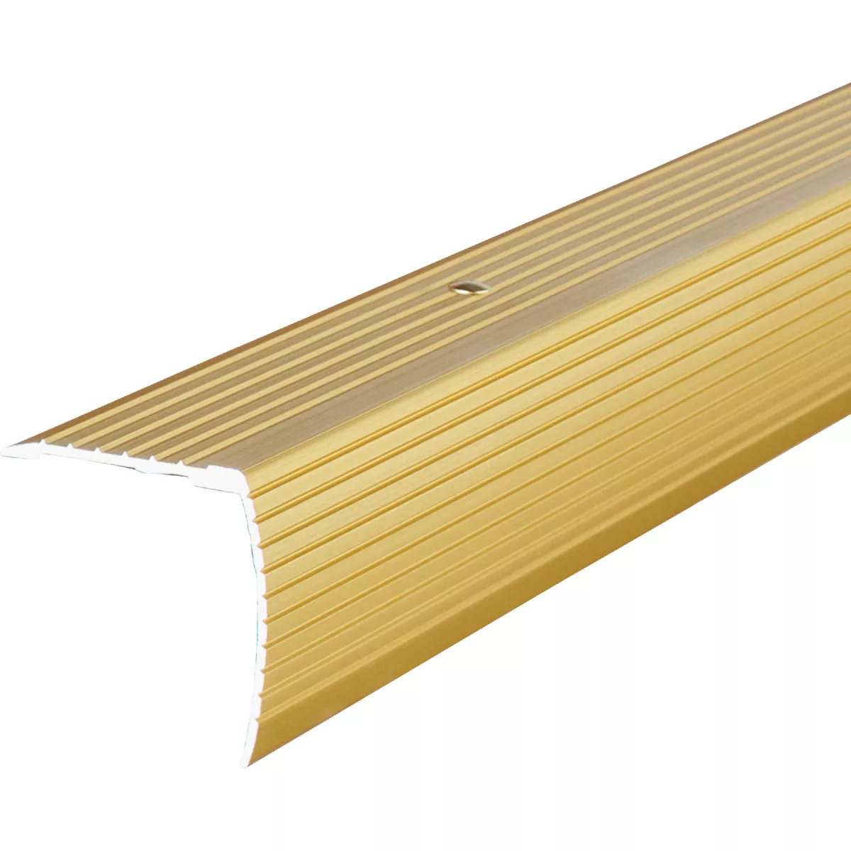 M-D Building Products 1-1/8 In. X 1-1/8 In. X 36 In. Satin Brass Aluminum Stair Edging w/ Screw Nails - photo 3
