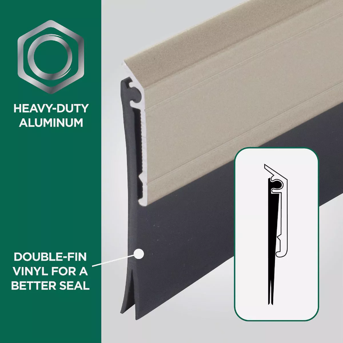 M-D Building Products 0.25 In. 36 In. Satin Nickel Door Sweep - photo 7