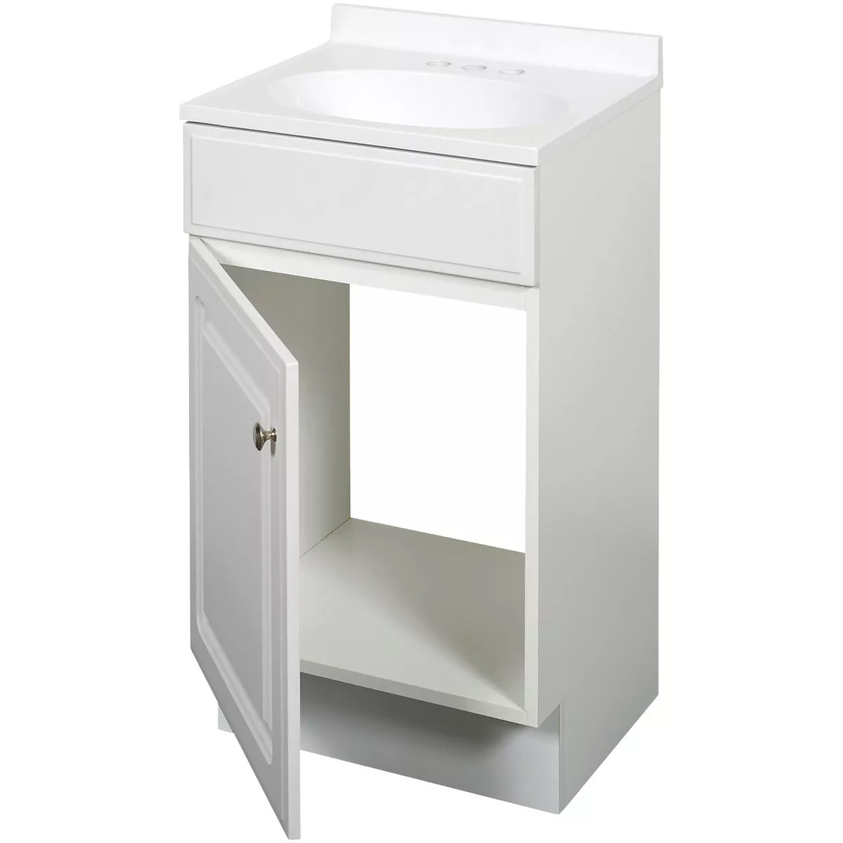 Zenith Zenna Home White 18 In. W x 35 In. H x 16 In. D Vanity with White Cultured Marble Top - photo 3