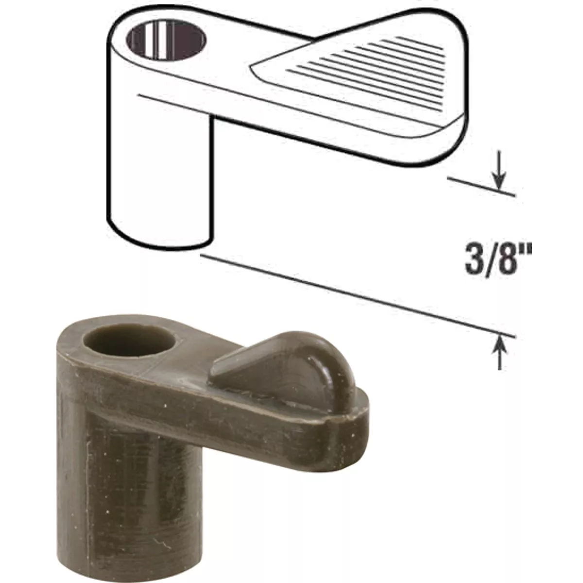 Prime-Line 3/8 In. Bronze Swivel Plastic Screen Clips with Screws (12 Count)