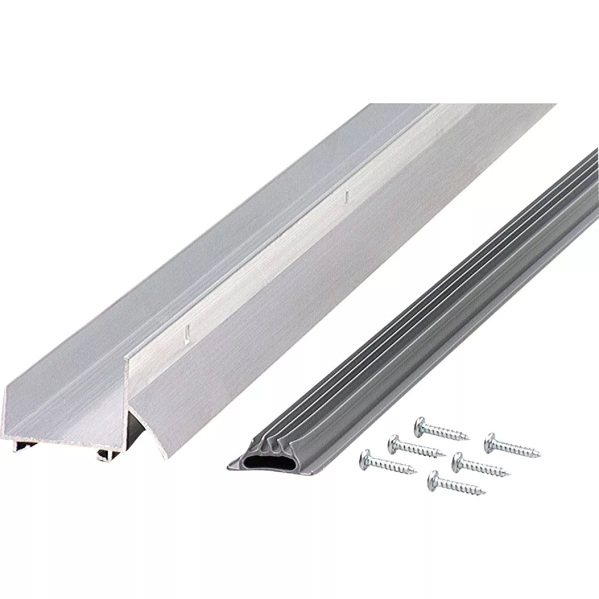 M-D Building Products Ultra 2.25 In. W. x 1.375 In. H. x 36 In. L. Aluminum Silver Door Bottom