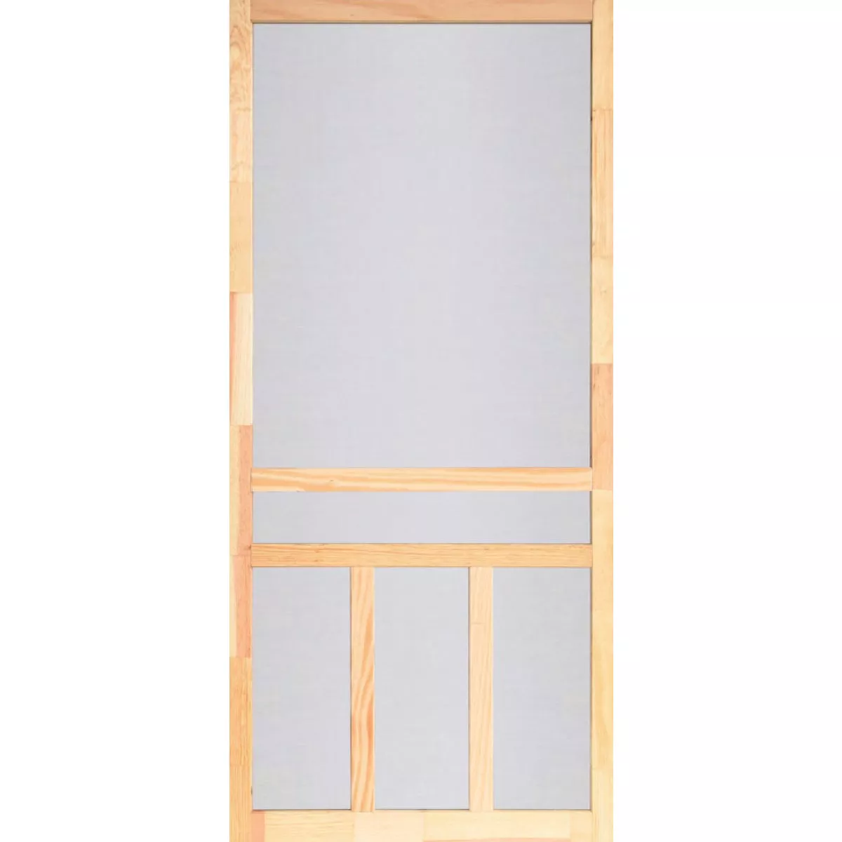 Screen Tight Creekside 30 In. W x 80 In. H x 1 In. Thick Natural Fingerjoint Wood T-Bar Screen Door