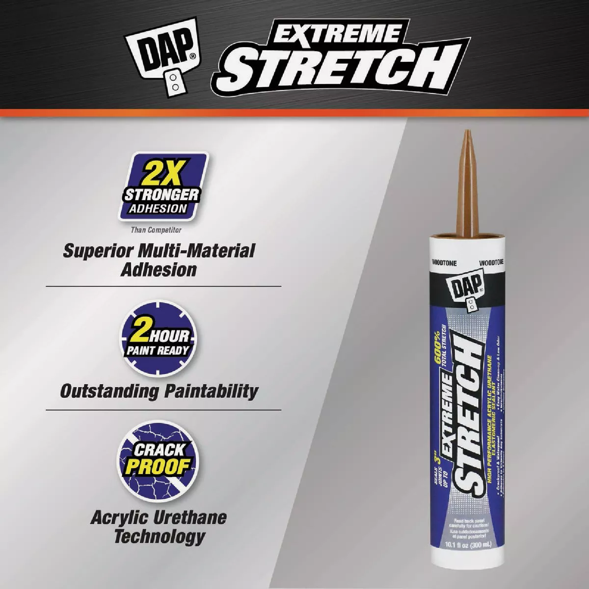 Dap Extreme Stretch 10.1 Oz. Woodtone Acrylic Urethane Premium Elastomeric Sealant - photo 2
