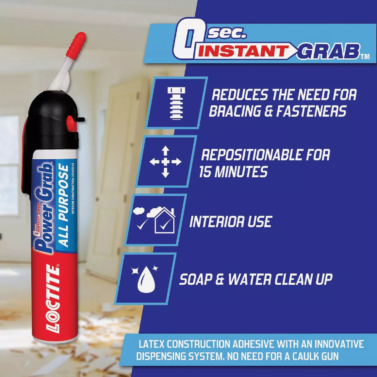 LOCTITE Power Grab Express 7.5 Oz. All-Purpose Construction Adhesive - photo 5