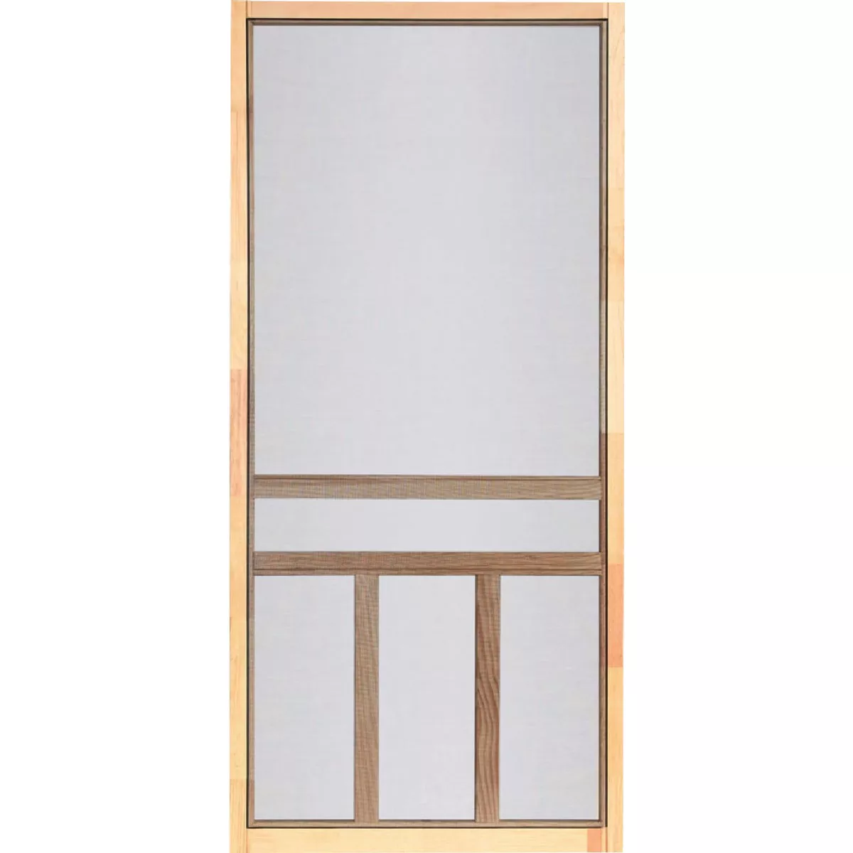 Screen Tight Creekside 32 In. W x 80 In. H x 1 In. Thick Natural Fingerjoint Wood T-Bar Screen Door - photo 2