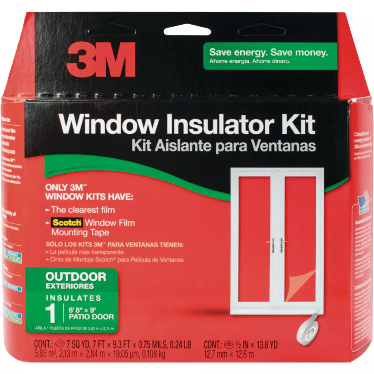 3M 84 In. x 112 In. Outdoor Patio Door Window Insulation Kit