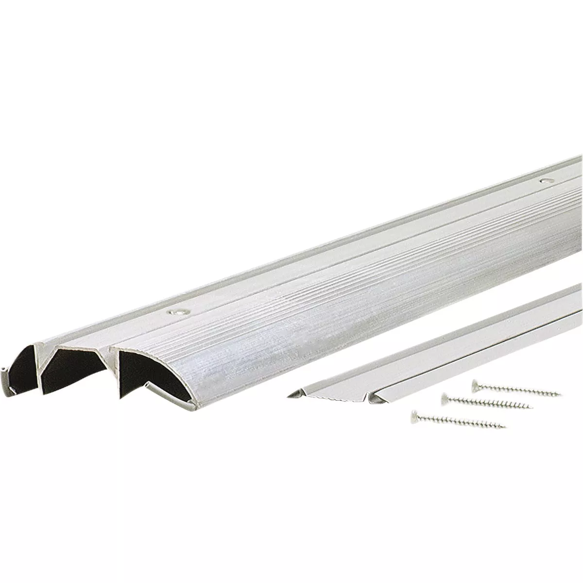 M-D Building Products 3-3/8 In. x 1-1/8 In. x 36 In. Silver Aluminum and Vinyl High-Profile Threshold - photo 3