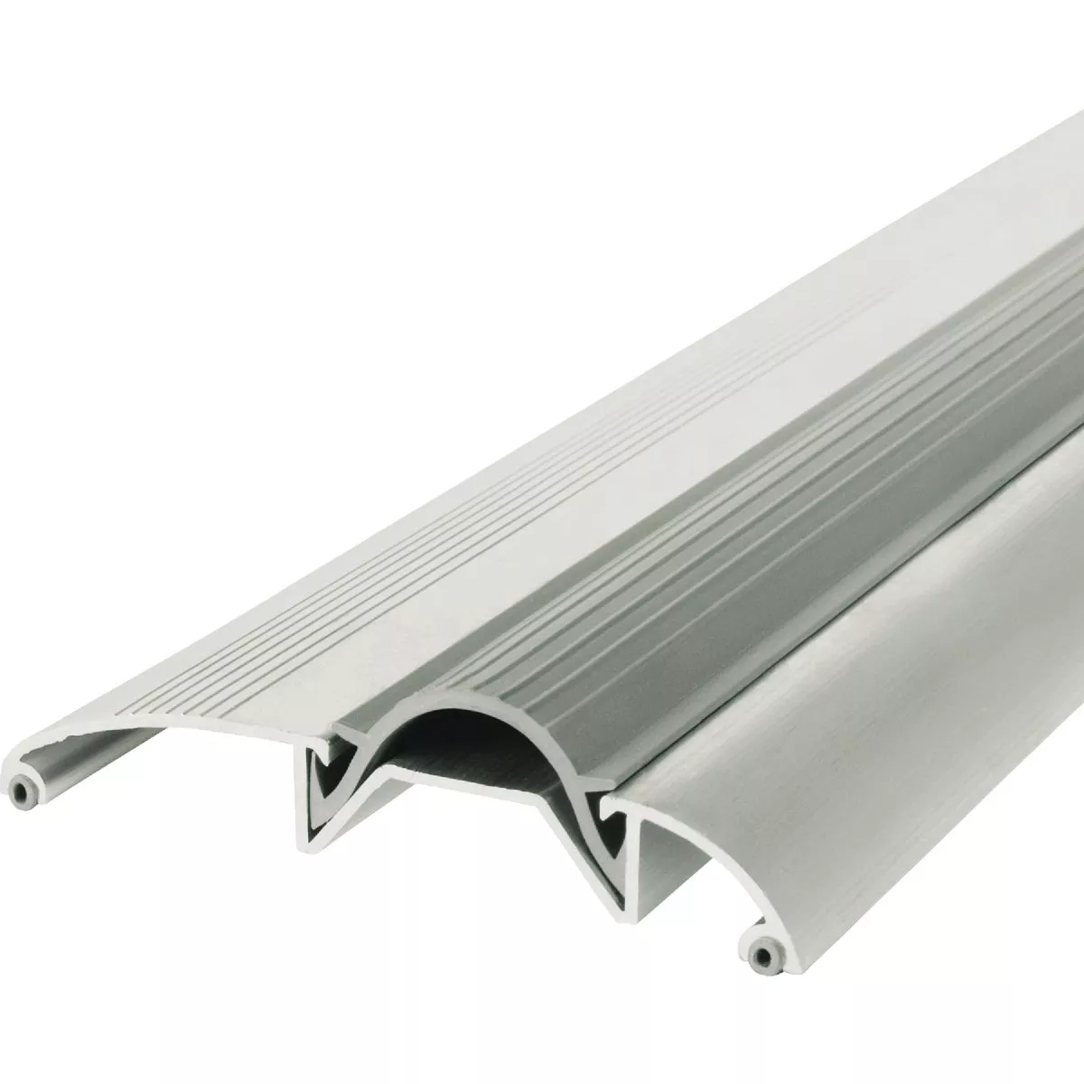M-D Building Products 3-3/8 In. x 3/4 In. x 36 In. Silver Aluminum and Vinyl Low-Profile Threshold - photo 3