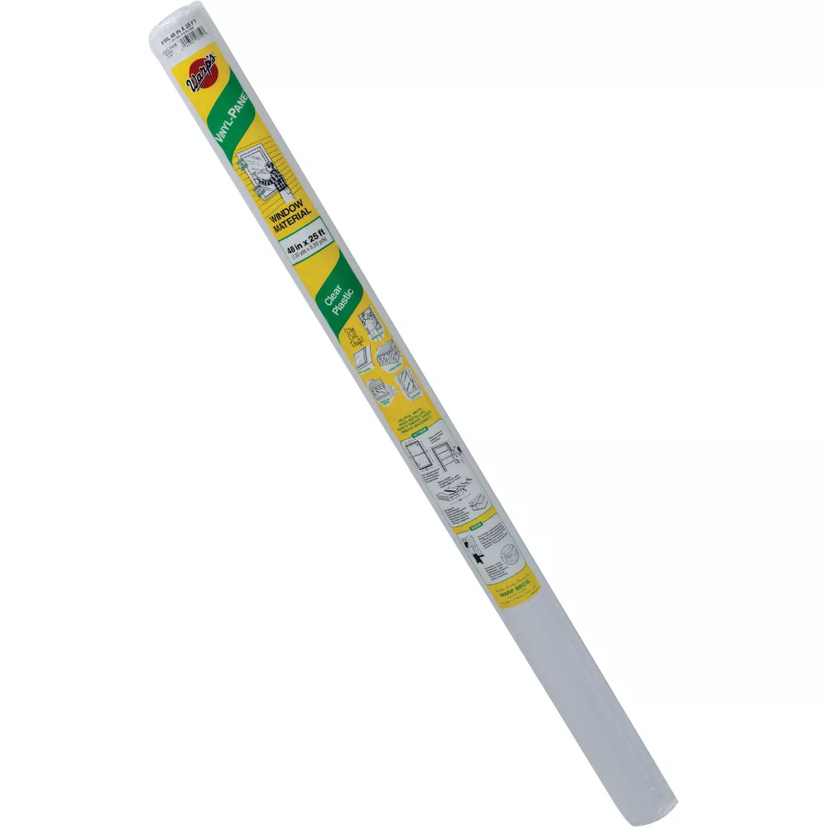 Warp's Vinyl-Pane 48 In. x 25 Ft. x 8 Mil. Clear Vinyl Sheeting