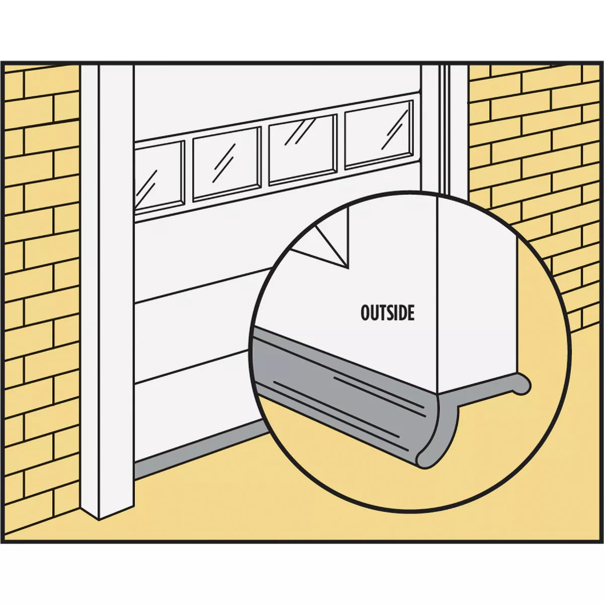 M-D Building Products 9 Ft. Black Rubber Garage Door Bottom Seal - photo 2
