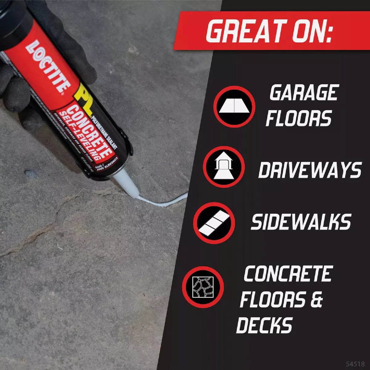 Loctite Pl Self-Leveling Sealant 10 Oz Limestone Gray Concrete Sealant - photo 3