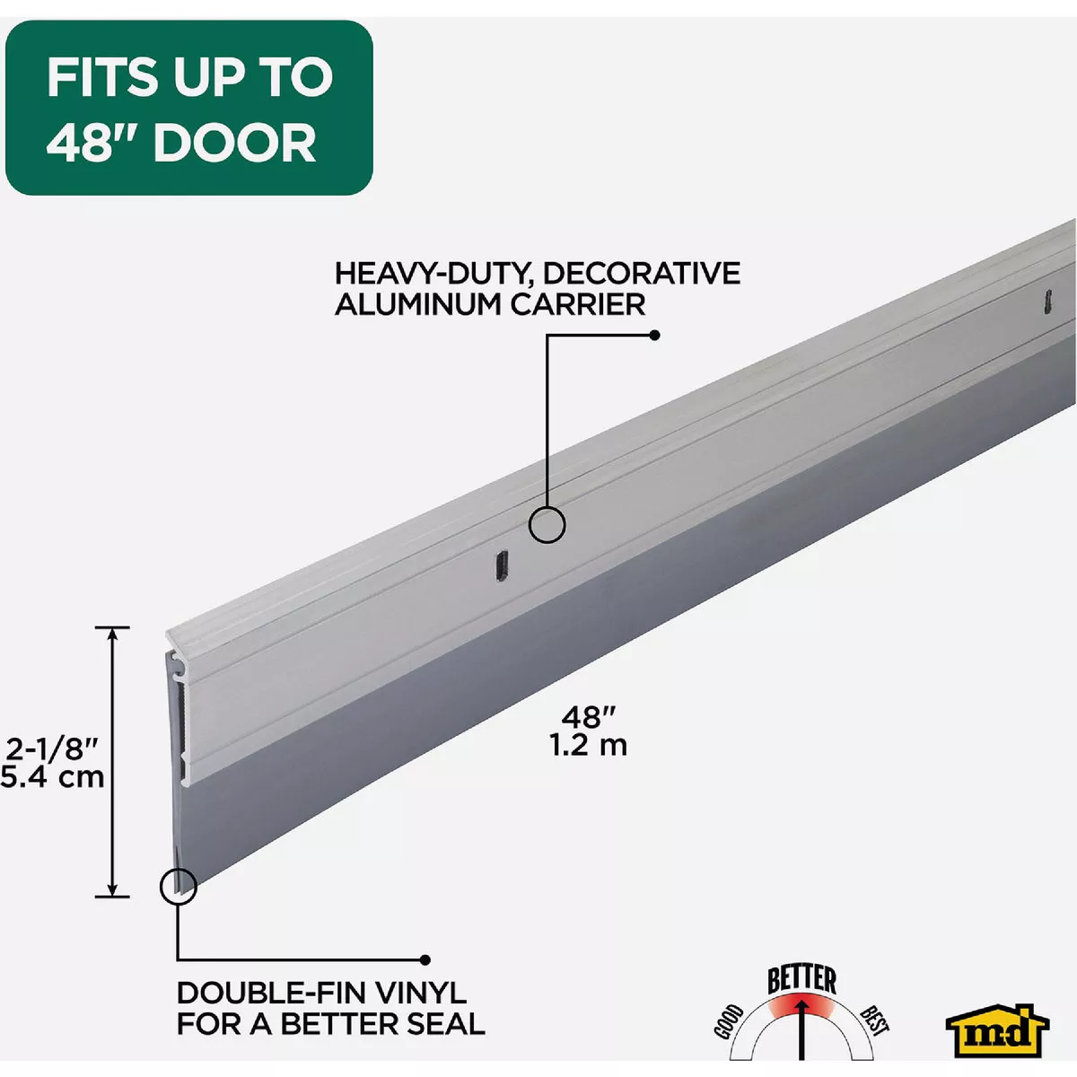 M-D Building Products 0.25 In. 48 In. Silver Door Sweep - photo 6