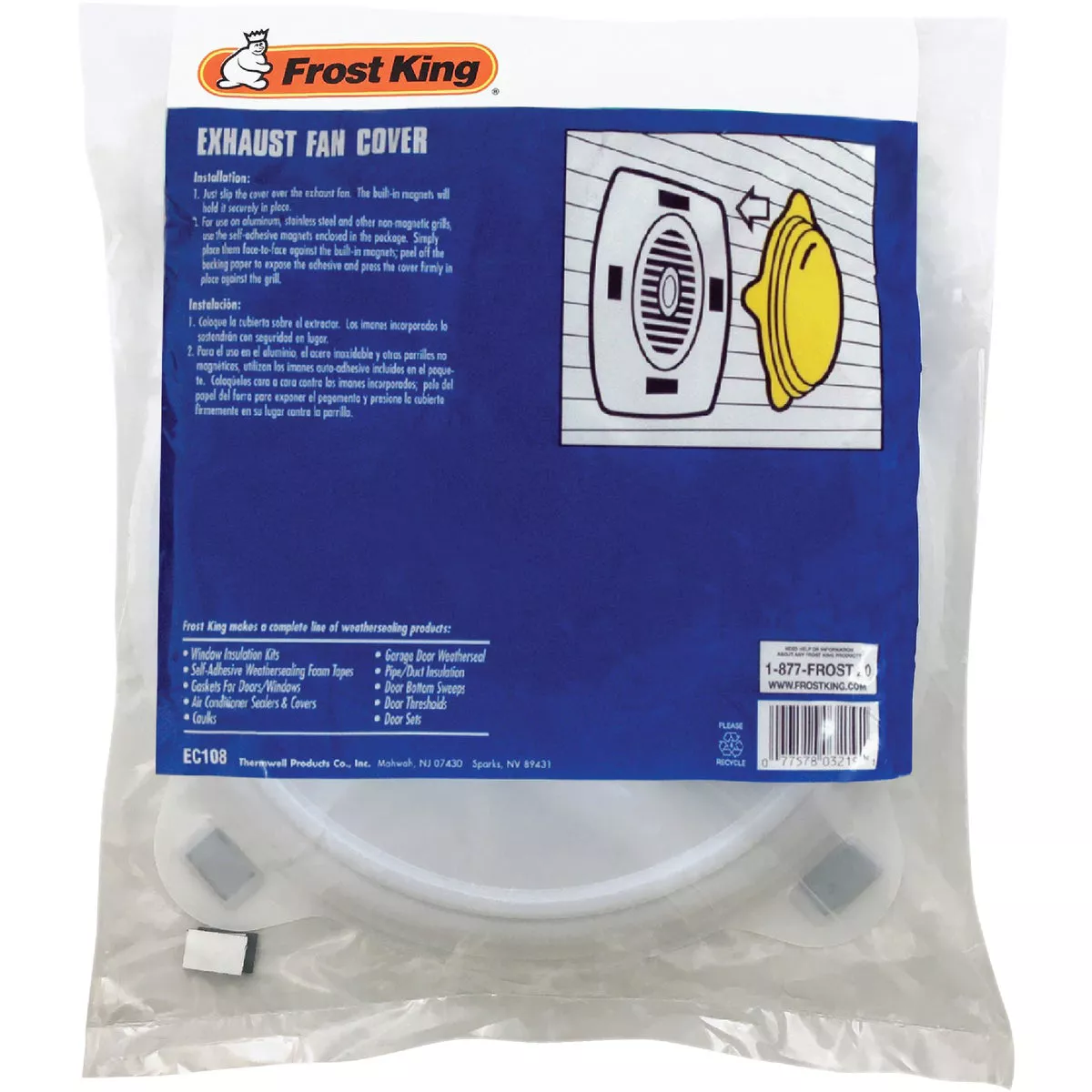 Frost King 10-1/4 In. Dia. White Plastic Exhaust Fan Cover - photo 2