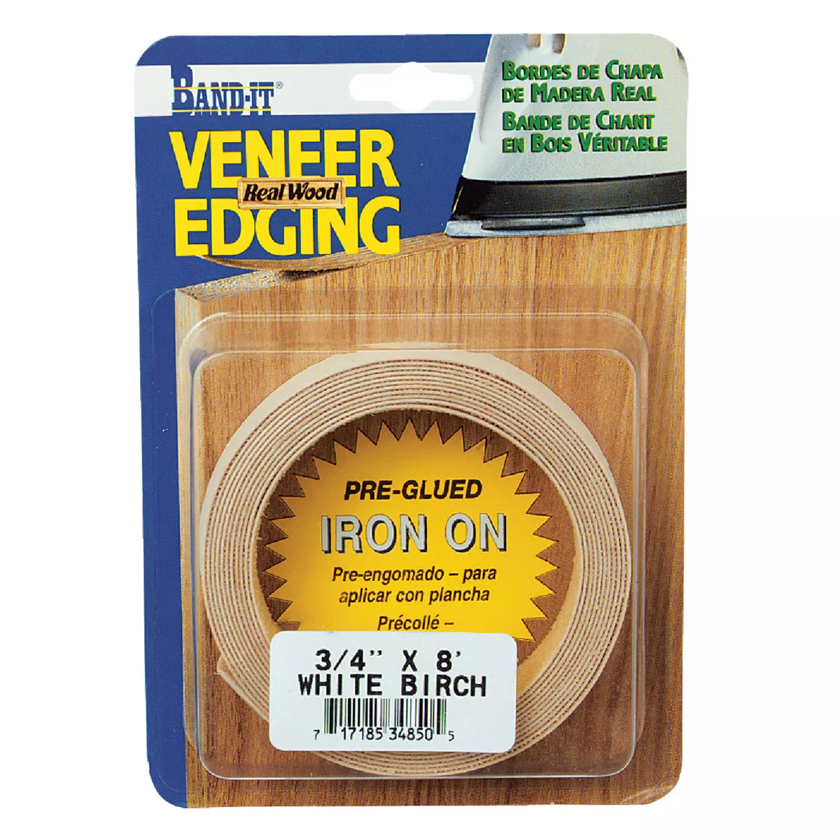 Cloverdale Band-It 3/4 In. x 8 Ft. White Birch Wood Veneer Edging