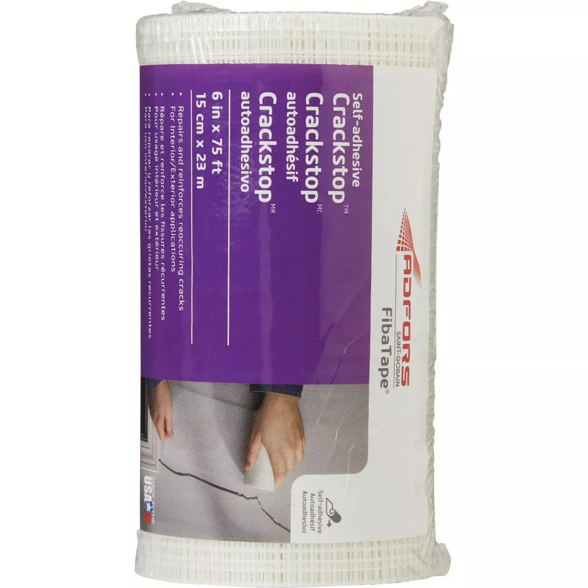FibaTape Crackstop 6 In. x 75 Ft. Self-Adhesive Repair Fabric - photo 2