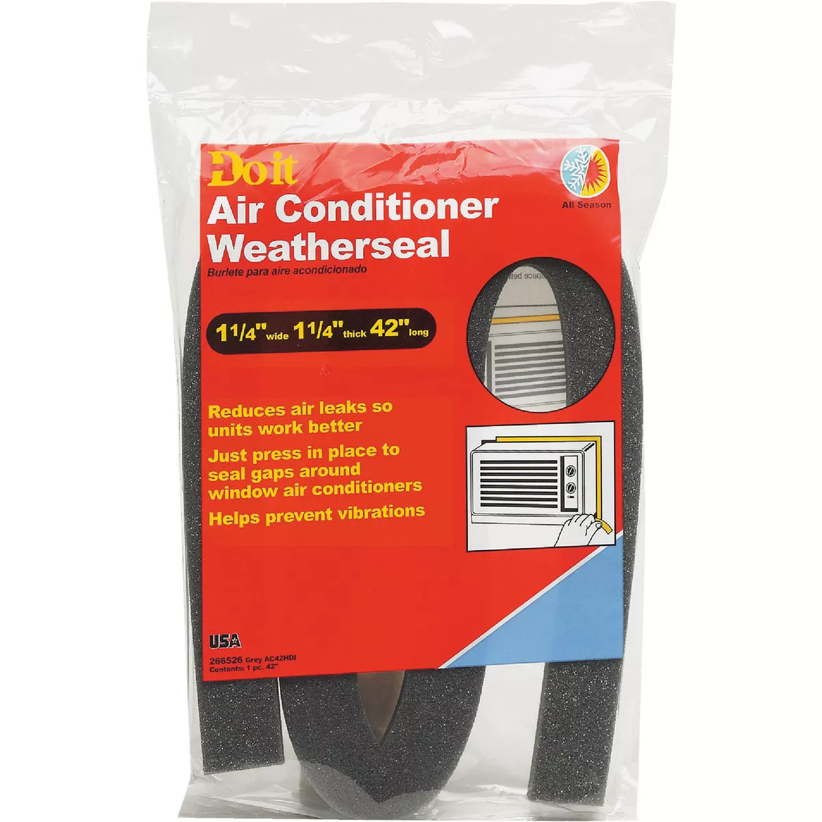 Do it 42 In. x 1-1/4 In. x 1-1/4 In. Air Conditioning Weatherstrip - photo 2
