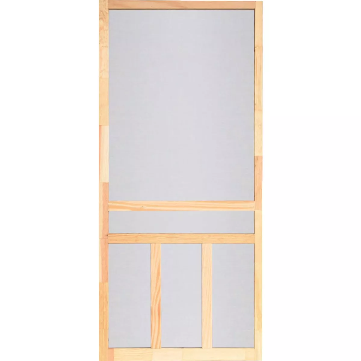 Screen Tight Creekside 36 In. W x 80 In. H x 1 In. Thick Natural Fingerjoint Wood T-Bar Screen Door