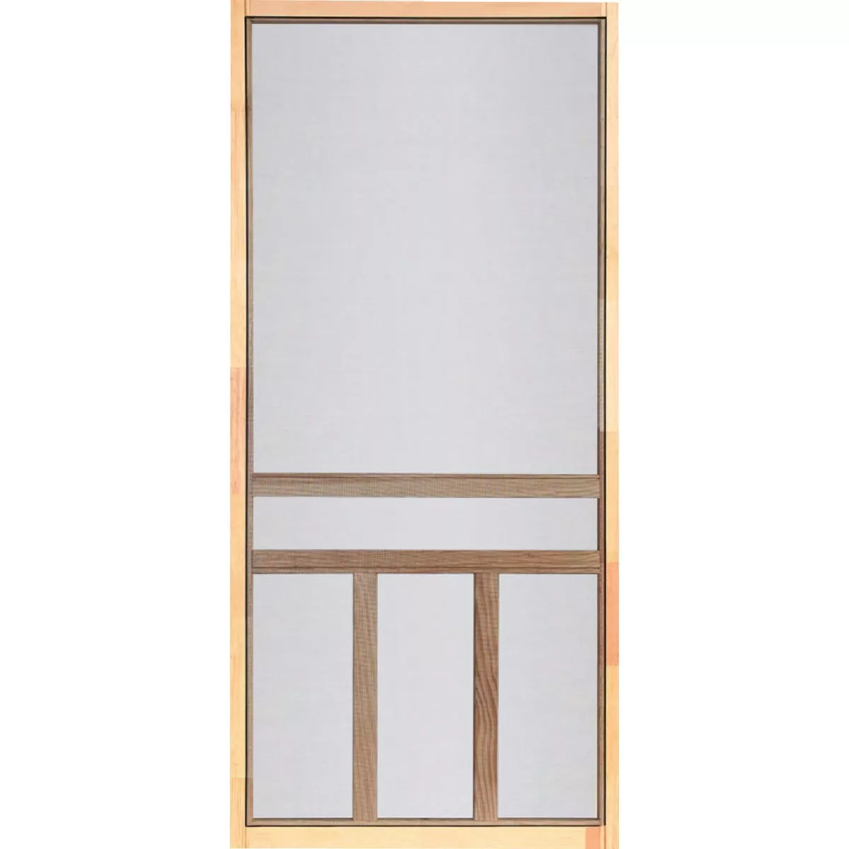 Screen Tight Creekside 36 In. W x 80 In. H x 1 In. Thick Natural Fingerjoint Wood T-Bar Screen Door - photo 2