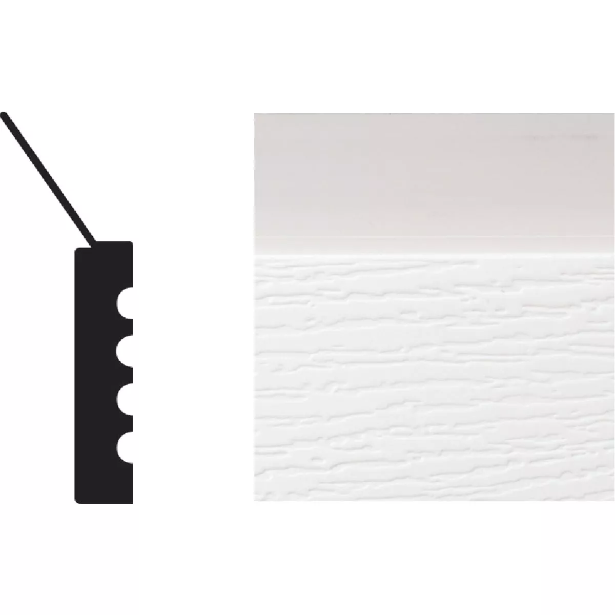 Royal Thermo Stop 2 In. W. x 7/16 In. H. x 9 Ft. L. White PVC Weatherstrip Garage Door Stop