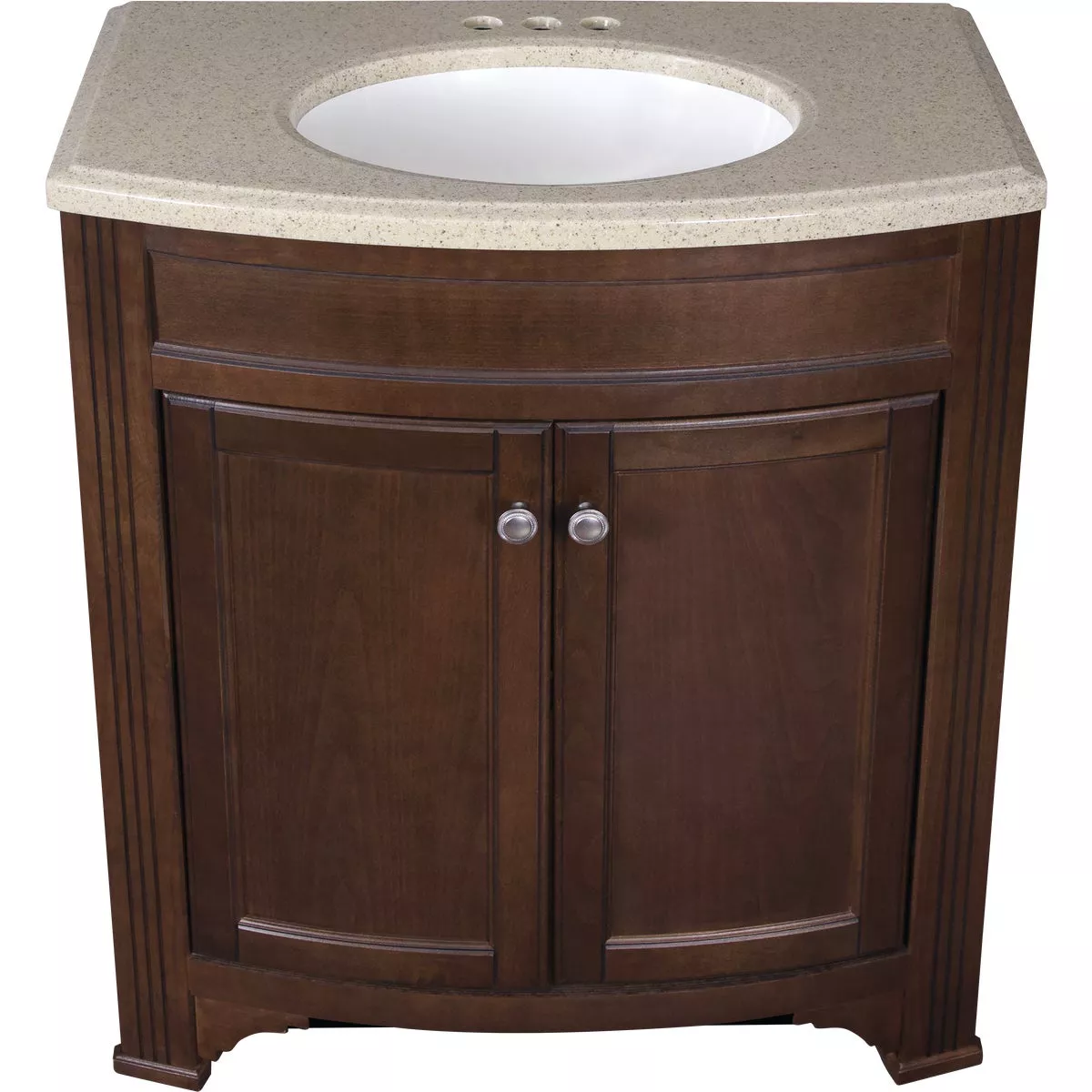 Continental Cabinets Duvall Cafe Black Glaze 30-3/4 In. W x 34-3/4 In. H x 18-1/2 In. D Vanity with Tan/Wht Cultured Marble Top - photo 3