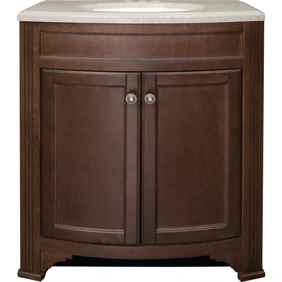 Continental Cabinets Duvall Cafe Black Glaze 30-3/4 In. W x 34-3/4 In. H x 18-1/2 In. D Vanity with Tan/Wht Cultured Marble Top - photo 4