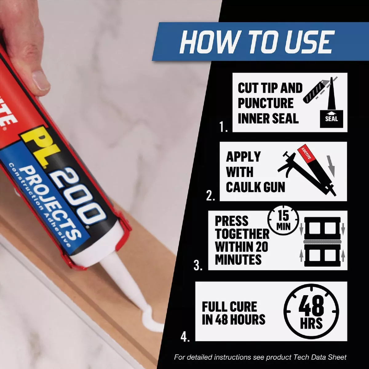 LOCTITE PL 200 28 Oz. Projects Construction Adhesive - photo 3