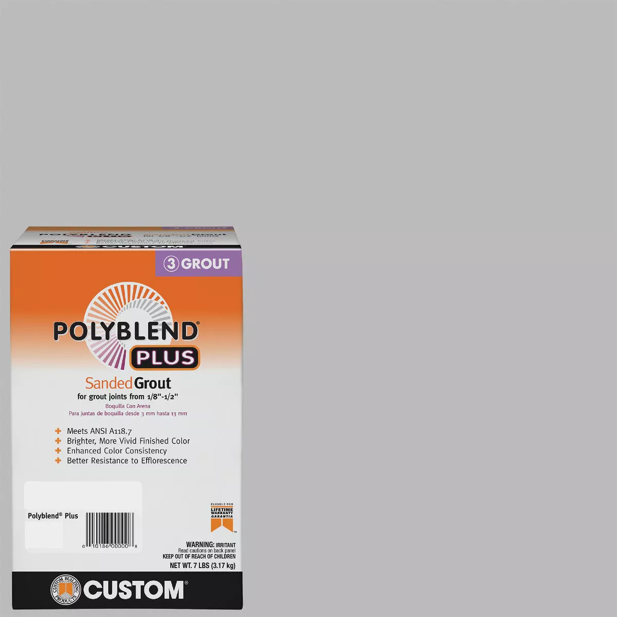 Custom Building Products PolyBlend PLUS 7 Lb. Platinum Sanded Tile Grout