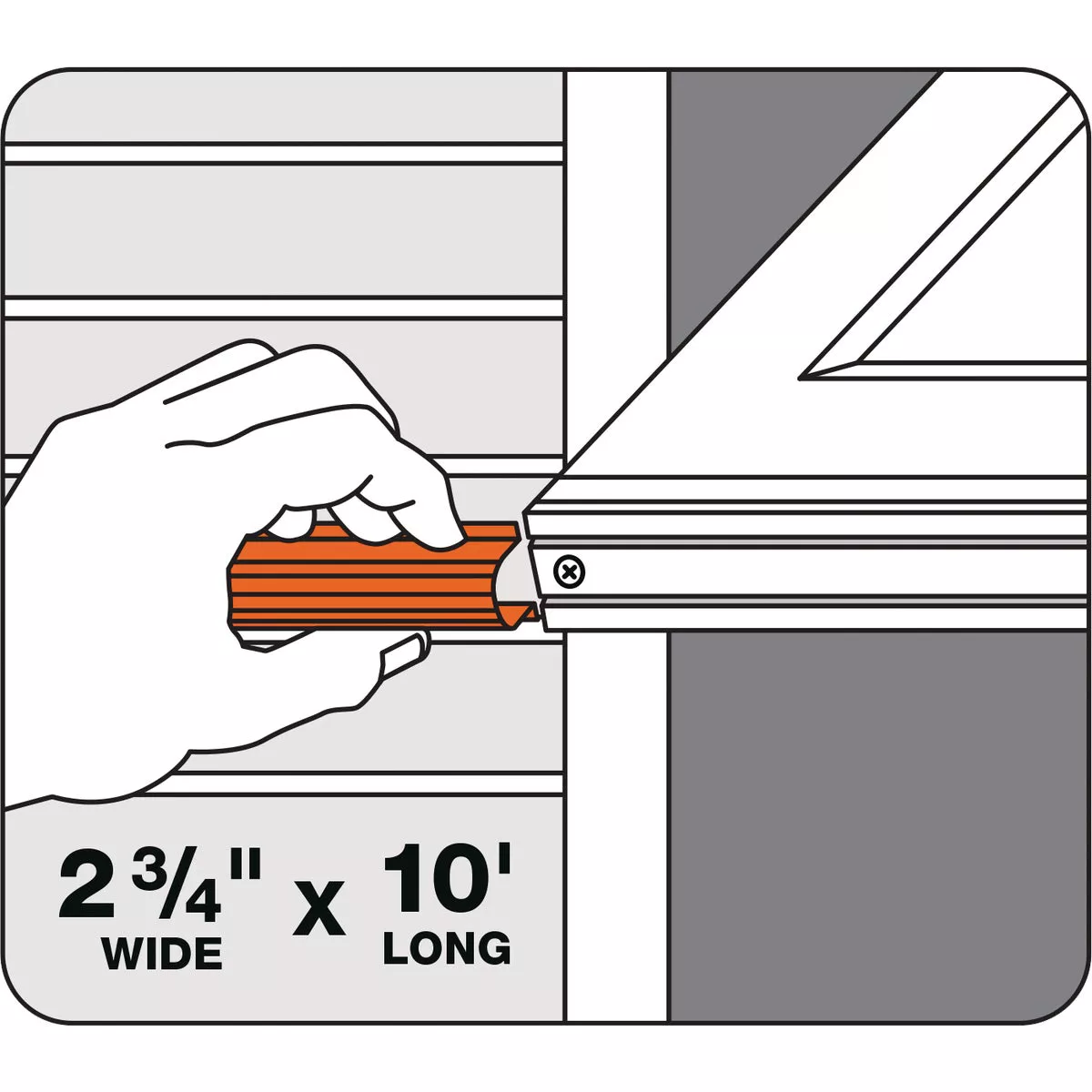 Frost King 2-3/4 In. x 10 Ft. Black Vinyl Bottom Garage Door Seal - photo 2
