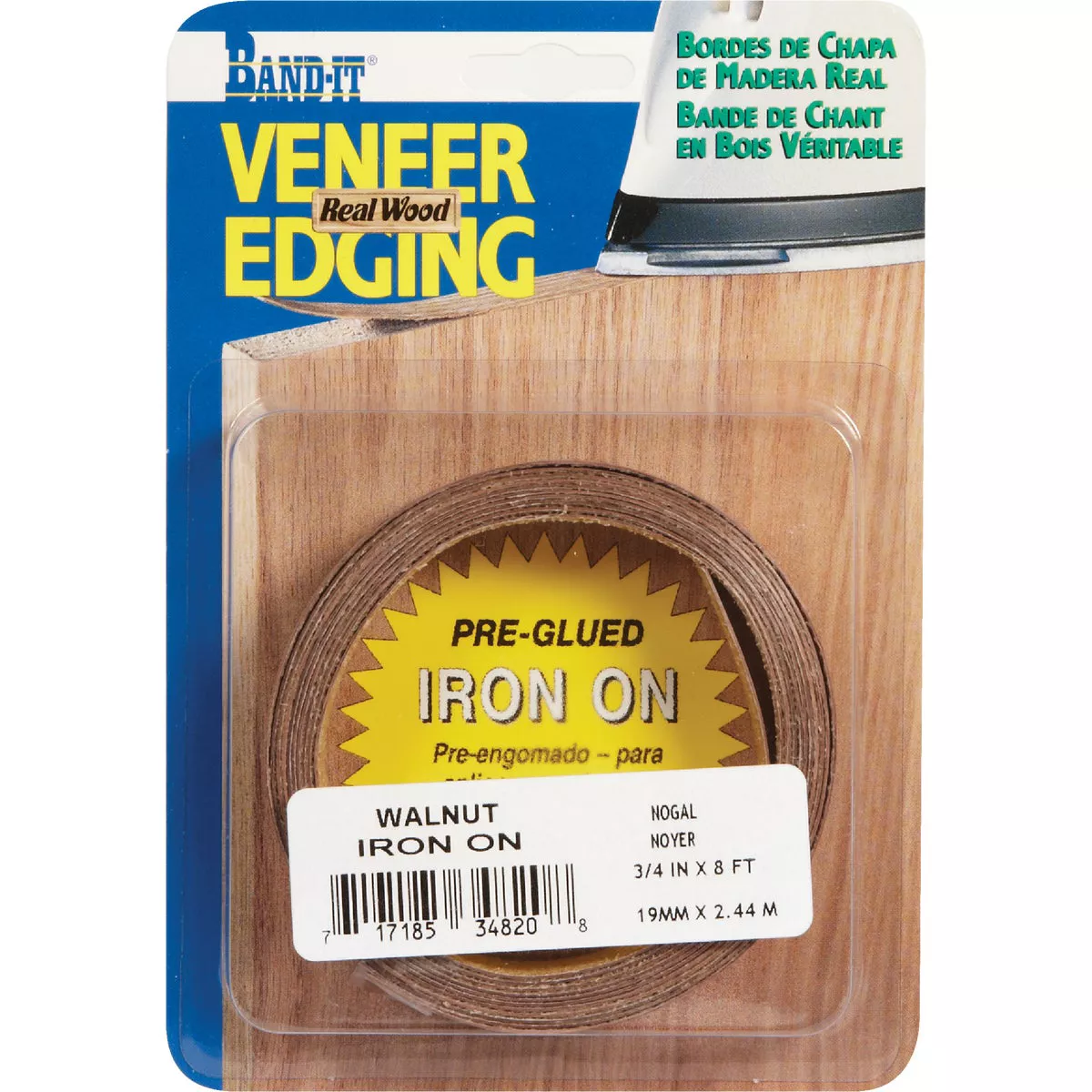 Cloverdale Band-It 3/4 In. x 8 Ft. Walnut Wood Veneer Edging - photo 2