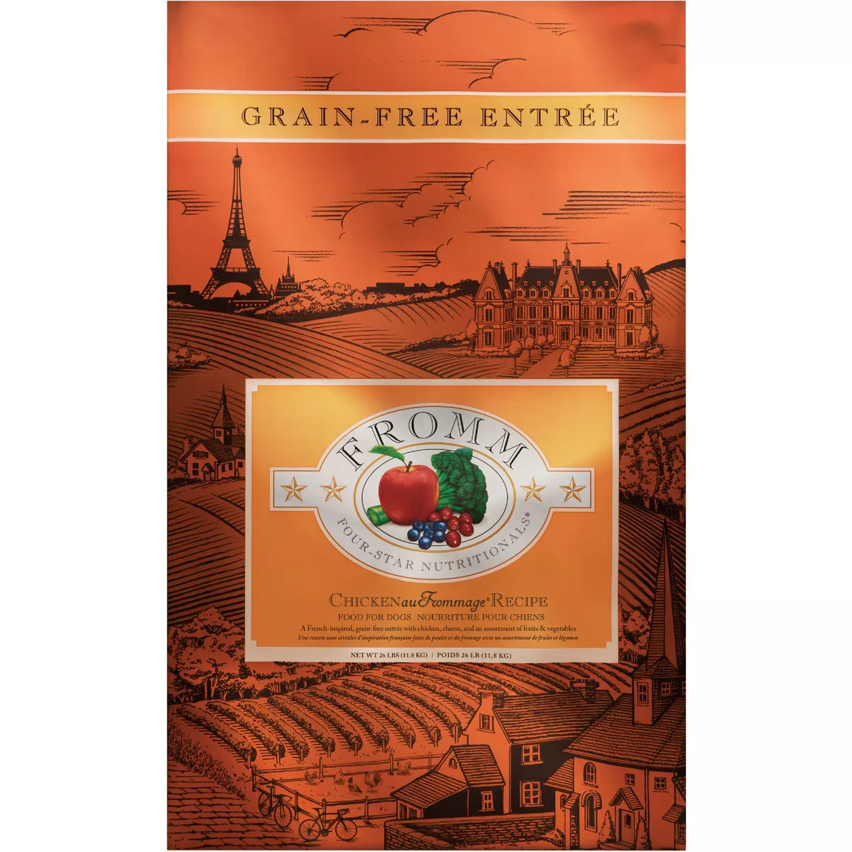 Fromm Four-Star Nutritionals Chicken au Frommage Recipe Dry Dog Food, 26 Lb.