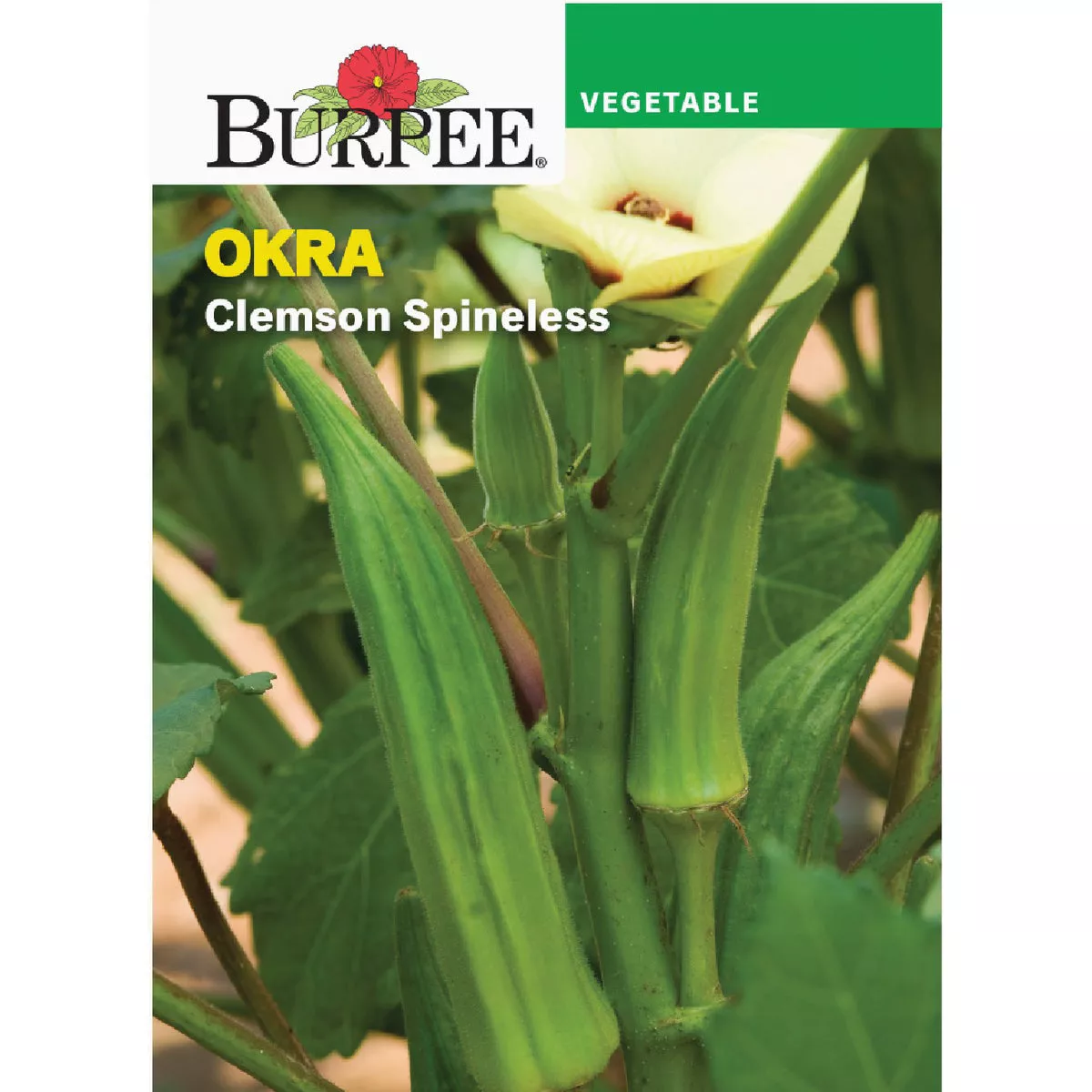 Burpee Okra Clemson Spineless Seed Packet