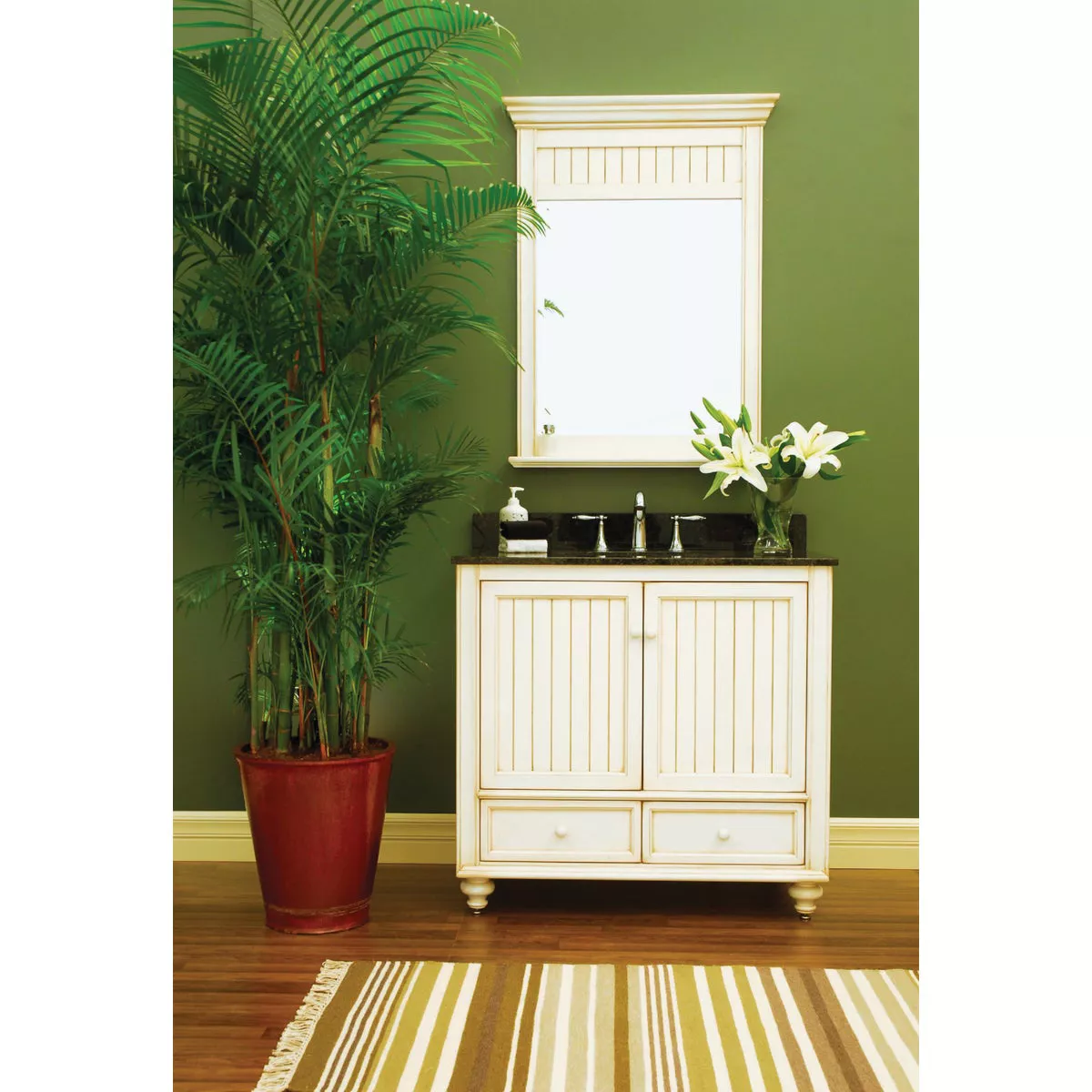Sunny Wood Bristol Beach White 30 In. W x 34 In. H x 21 In. D Vanity Base, 2 Door/1 Drawer - photo 2